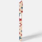Coques Case-Mate iPhone Red and Blue Stars, 4th of July, Beige Background (Verso / Droite)