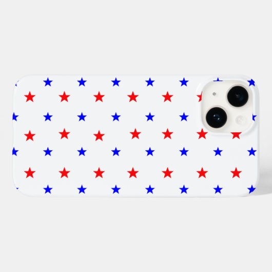 Coques Case-Mate iPhone Red and Blue Stars - Starry Sky Motif (Verso (horizontal))