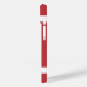 Coques Case-Mate iPhone Red and White Stripes Jersey Grid Fer Football (Verso / Gauche)