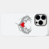 Coques Case-Mate iPhone Red Angel Coeur avec ailes (Verso (horizontal))