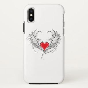 Case-Mate iPhone Case Red Angel Coeur avec ailes