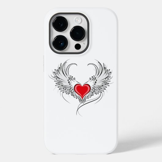 Coques Case-Mate iPhone Red Angel Coeur avec ailes (Verso)