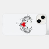 Coques Case-Mate iPhone Red Angel Coeur avec ailes (Verso (horizontal))