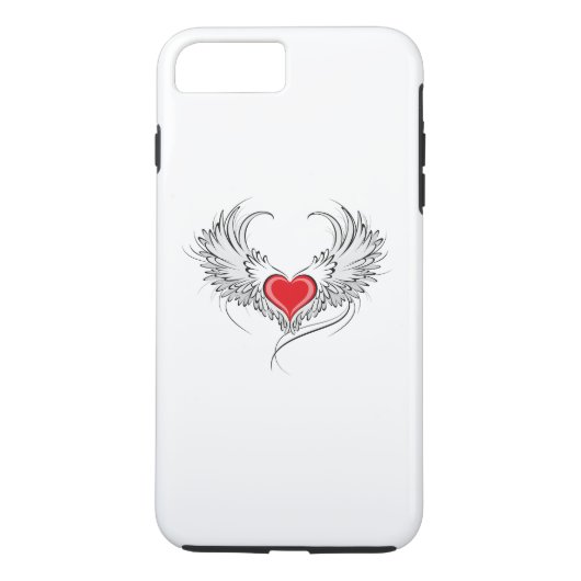 Coques Case-Mate iPhone Red Angel Coeur avec ailes (Dos)