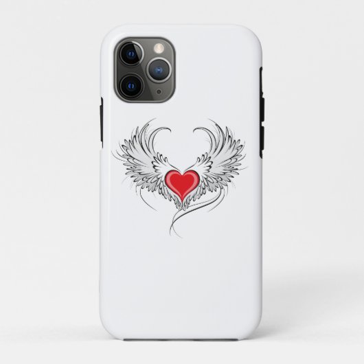 Coques Case-Mate iPhone Red Angel Coeur avec ailes (Dos)