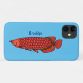 Coques Case-Mate iPhone Red Arowana fish cartoon (Dos (Horizontal))