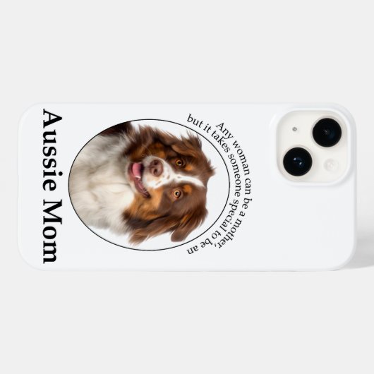 Coques Case-Mate iPhone Red Australian Shepherd Mom (Verso (horizontal))