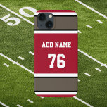 Case-Mate iPhone Case Red Black and Pewter Sports Stripe<br><div class="desc">Super article pour le fan de Tampa Bay dans votre vie. Le design en bande de maillot de football rouge, blanc et noir. Les couleurs que nous avons choisies pour cette série de coques correspondent à vos couleurs d'équipe préférées, nous ne pouvons pas les mentionner ici. Un cadeau parfait pour...</div>