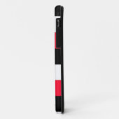 Coques Case-Mate iPhone Red, black and white stripes (Dos/Gauche)