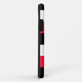Coques Case-Mate iPhone Red, black and white stripes (Dos/Droite)