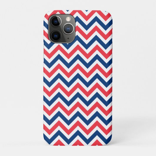 Coques Case-Mate iPhone Red Blue White Zig Zag Lines Geometric Baseball (Dos)