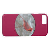 Coques Case-Mate iPhone Red cardinal en hiver (Dos (Horizontal))