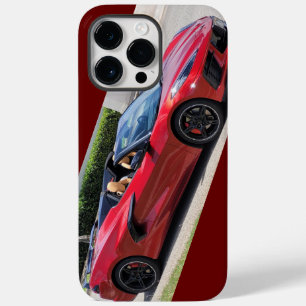 Coque Pour Pour iPhone 14 Pro Max Red Corvette c8, 2023, dossier téléphonique