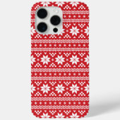 Coques Case-Mate iPhone Red Fair Isle Motif de Noël (Verso)