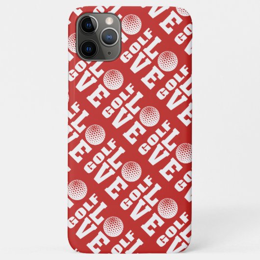 Coques Case-Mate iPhone Red Golf Love Motif (Dos)