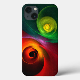 Case-Mate iPhone Case Red Green Yin Yang Moderne Motif d'art Abstrait #2