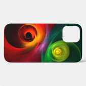 Coques Case-Mate iPhone Red Green Yin Yang Moderne Motif d'art Abstrait #2 (Verso (horizontal))