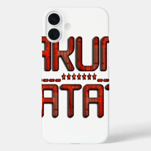 Coques Case-Mate iPhone Red Hakuna Matata 3D Techno Star Design (Verso)