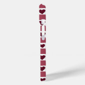Coques Case-Mate iPhone Red Heart Checkerboard Pattern (Verso / Gauche)