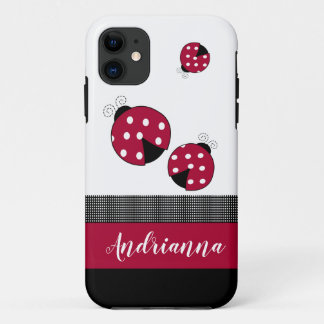 Case-Mate iPhone Case Red Ladybugs Bugs tendance Insect Bugs Blanc Black