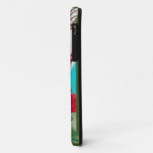 Coques Case-Mate iPhone Red Lips et Rose Peacock Abstrait (Dos/Gauche)