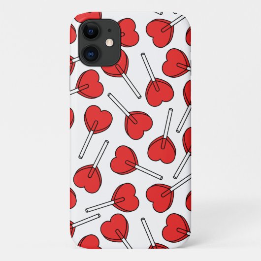 Coques Case-Mate iPhone Red Lollipops, Heart Lollipops, Lollipop Pattern (Dos)