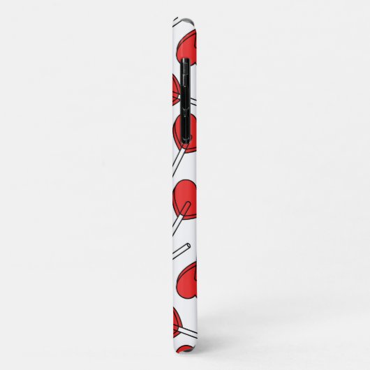 Coques Case-Mate iPhone Red Lollipops, Heart Lollipops, Lollipop Pattern (Dos/Gauche)