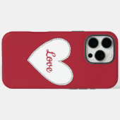 Coques Case-Mate iPhone Red Love White Heart (Verso (horizontal))