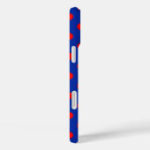 Coques Case-Mate iPhone Red On Blue Polka Dots Pattern Design (Verso / Droite)