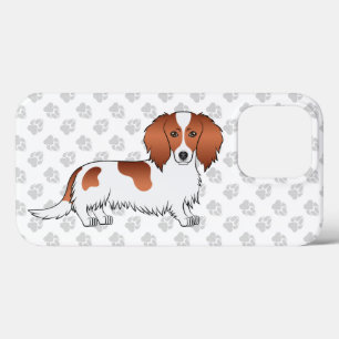 Case-Mate iPhone Case Red Piebald Long Cheveux Dachshund Dessin Chien &