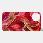 Coques Case-Mate iPhone Red & Pink Marble Gold iPhone 13 Case (Verso (horizontal))