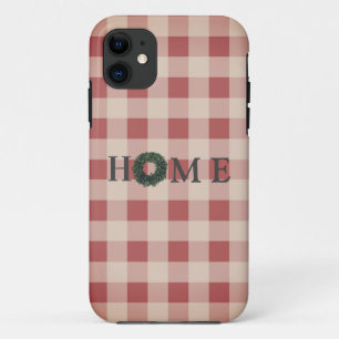 Case-Mate iPhone Case Red Plaid Typographie HOME Pays Motif