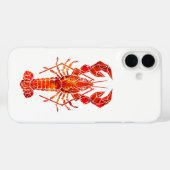 Coques Case-Mate iPhone Red polygonal lobster (Verso (horizontal))
