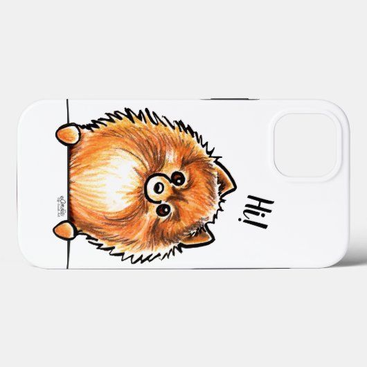 Coques Case-Mate iPhone Red Pomeranian dit Hi (Verso (horizontal))