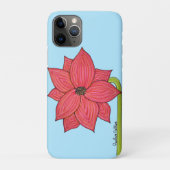 Coques Case-Mate iPhone Red Star Flower with Blue background (Dos)