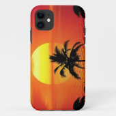Coques Case-Mate iPhone Red Sun Tropical Palm Beach (Dos)