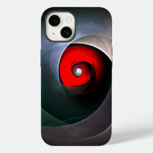 Coque Pour iPhone 14 Red Swirl Artistique moderne Art Abstrait Motif #1