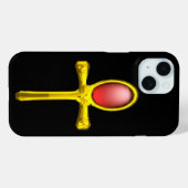 COQUES Case-Mate iPhone RED TALISMAN /GOLD EGYPTIAN ANKH (Verso (horizontal))