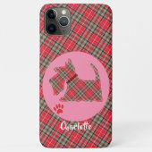 Coques Case-Mate iPhone Red Tartan Plaid Scottie Chien mignon Chien Person (Dos)