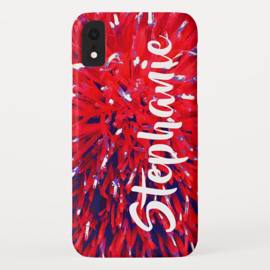 Coques Case-Mate iPhone Red White and Blue Floral Abstract, Name, (Dos)