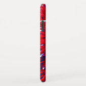Coques Case-Mate iPhone Red White and Blue Floral Abstract, Name, (Dos/Droite)