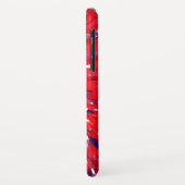 Coques Case-Mate iPhone Red White and Blue Floral Abstract, Name, (Dos/Gauche)