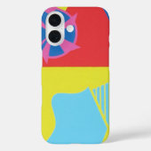 Coques Case-Mate iPhone Red, Yellow and Blue Modern Art Phone Case (Verso)