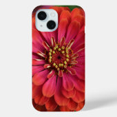 Coques Case-Mate iPhone Red zinnia - floral iPhone 15 Case (Verso)