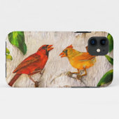 Coques Case-Mate iPhone Redbirds Chant d'amour (Dos (Horizontal))