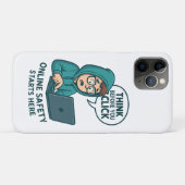 Coques Case-Mate iPhone Réfléchissez avant de cliquer - Sensibilisation à (Dos (Horizontal))