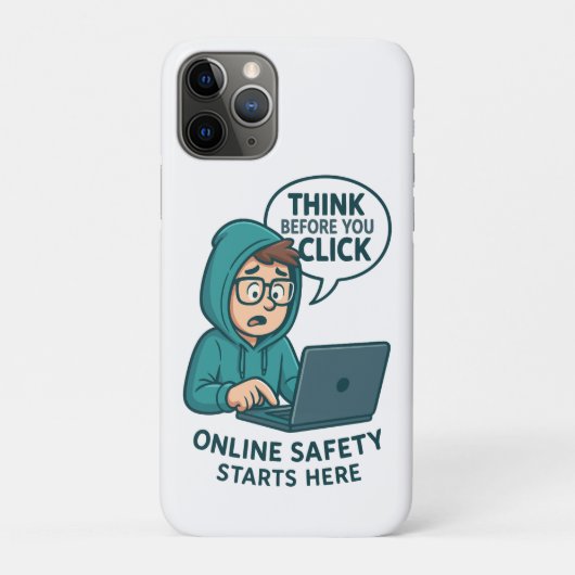 Coques Case-Mate iPhone Réfléchissez avant de cliquer - Sensibilisation à (Dos)
