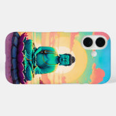Coques Case-Mate iPhone Reflet du coucher de soleil de Bouddha (Verso (horizontal))
