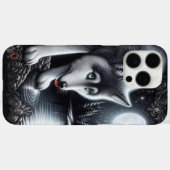 Coques Case-Mate iPhone Reflet du loup blanc au clair de lune (Verso (horizontal))