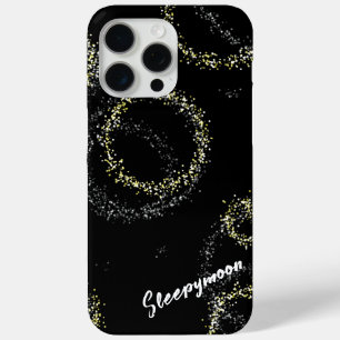 Coque iPhone 15 Pro Max Reflet noir et doré
